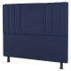 Cabeceira Cama Box Casal Grace 140cm Suede Azul Marinho - Desk Design