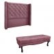Conjunto de Cabeceira King com Recamier Vicenza Veludo Uva
