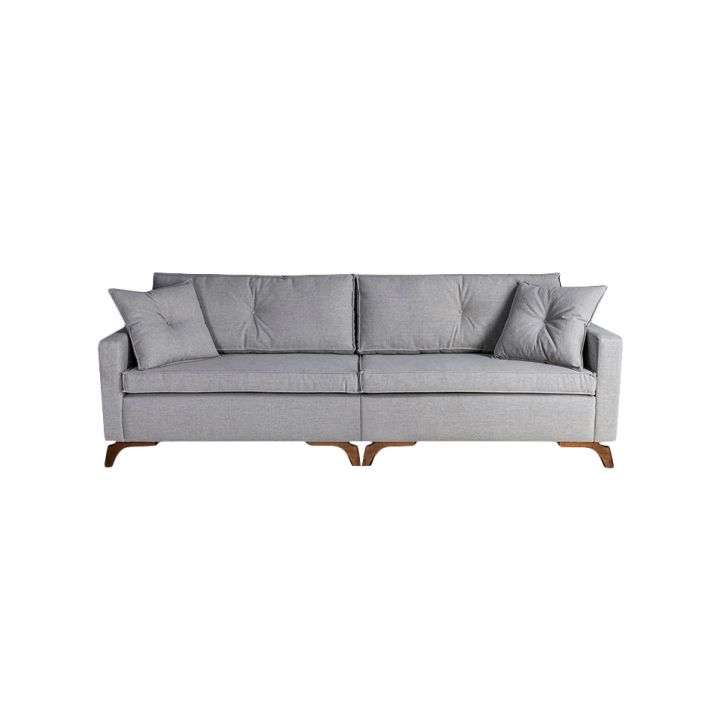 Image of Sofá 4 Lugares Viena Linho Cinza 250 Cm PLA-SO964UP39XUAMOB