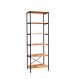 Estante Trento Madeira e Preta 180 cm