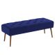 Banco | Banqueta estofado Rubi 1,40m Suede Azul Marinho - Inova Decor