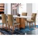 Conjunto de Mesa de Jantar Ane com 4 Cadeiras Estofadas Grécia I Animalle Off White e Chocolate