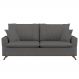 Sofá 200cm 3 Lugares com Almofadas Pés Curvos Veras Suede D05 Cinza - Mpozenato