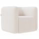 Poltrona para Sala de Estar Decorativa Quadrada Maggie K04 Bouclê Bege - Mpozenato