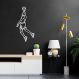 Quadro Escultura Jogador de Basquete M 100x51 Branco