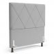 Cabeceira Cama Box Casal Queen Size Mel 160cm com Frame Veludo Cinza Claro - Desk Design