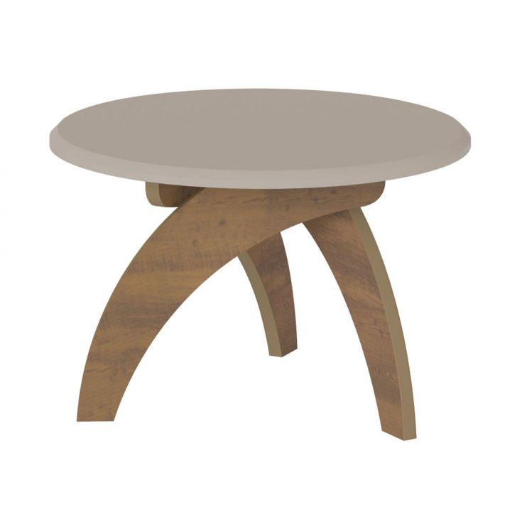 Mesa De Centro Jade Branca E Marrom