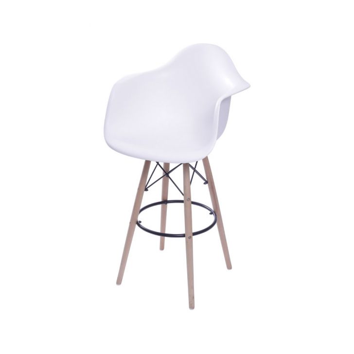 Banqueta Eames DKR com Braço - Branco