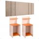Kit Quarto 2 Mesinhas Lateral Fantasy Off White/Cinamomo Prateleira Nicho Cabeceira Luana Suspensa Cama Box Casal 1,40 Areia Suede - Lojas RPM