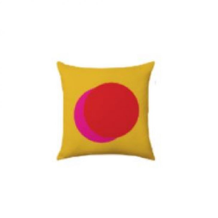 Almofada Quadrada Riso Amarela 43x43 cm