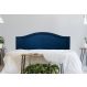 Cabeceira Queen Para Cama Box Curva 160x60 Veludo Azul - Tachas Fumê