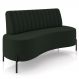 Sofá Chaise 2 Lugares Sala Living 135cm Pés Industrial Cayman K01 Veludo Verde - Lyam Decor