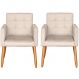 2 Cadeira Poltronas Conforto Para Escritório Sala Luxo MOBLAN decor