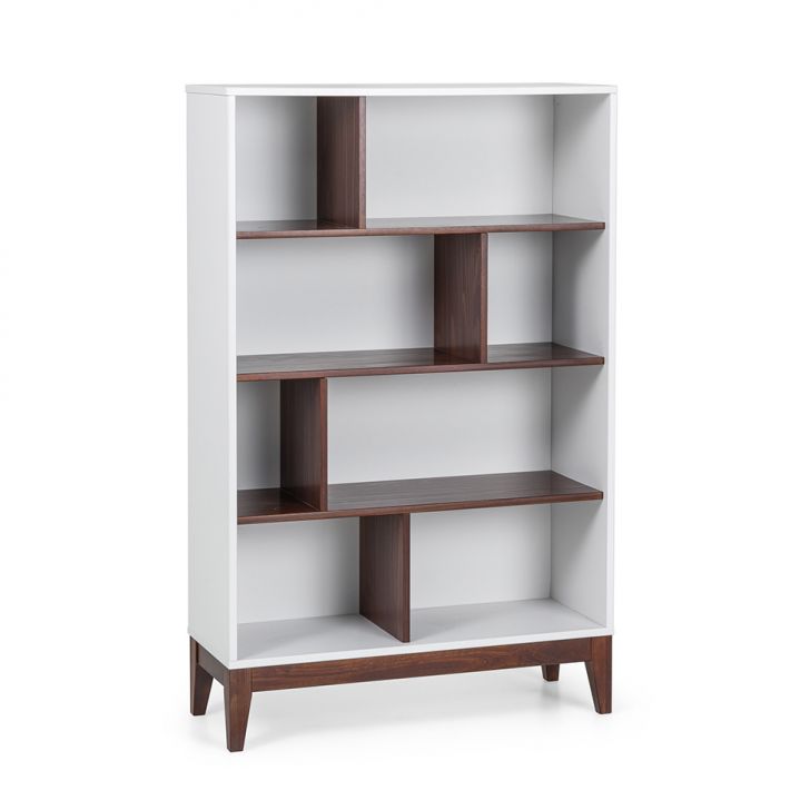 Estante Fresh Branca e Imbuia