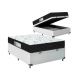 Cama Box Baú Viúva + Colchão D33 One Face - Couro Branco
