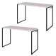 Kit 02 Mesas Para Escritório e Home Office Industrial Aspen 120 cm C01 Snow - Lyam Decor