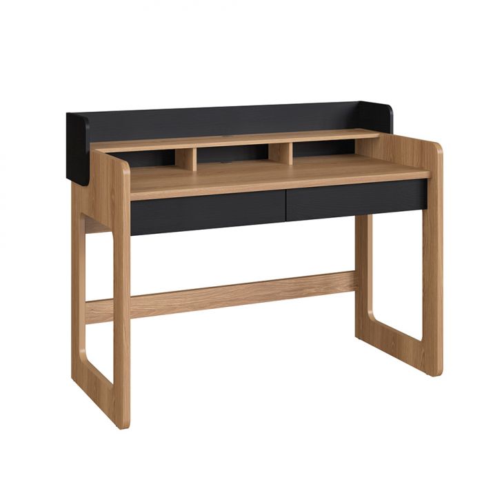 Escrivaninha Flexus 2 GV Hanover e Preta 128 cm