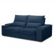 Sofá Retrátil 3 Lugares com Porta Copo 230cm Andes F05 Veludo Azul - Mpozenato