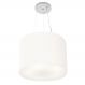 Pendente Cilíndrico Md-4183 Cúpula em Tecido 40x30cm Branco - Bivolt