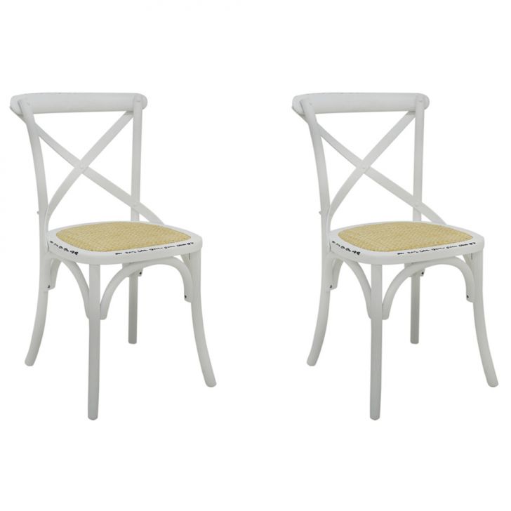 Conjunto Com 2 Cadeiras Katrina Branco