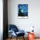 Quadro Art Collection Starry Night 86x60 Filete Marrom