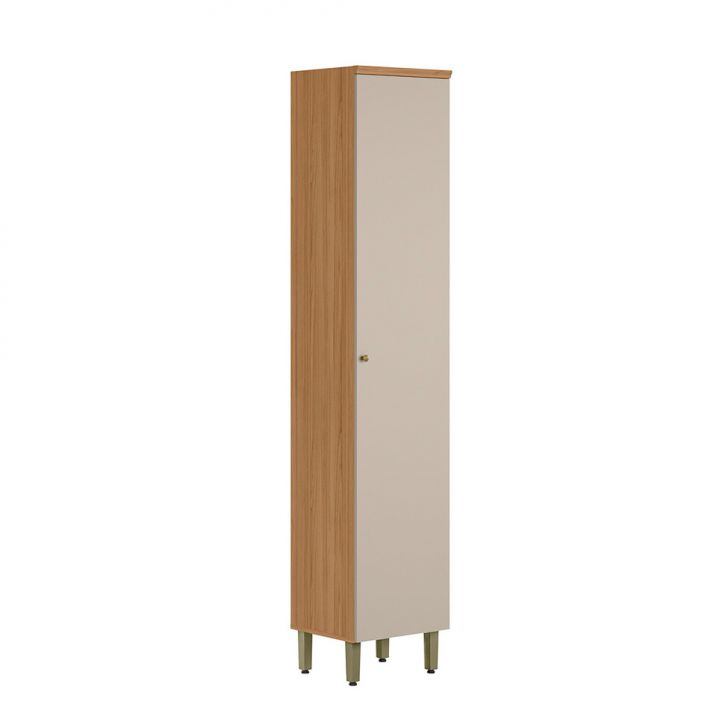 Paneleiro Selene 1 Porta Off White e Jequitibá