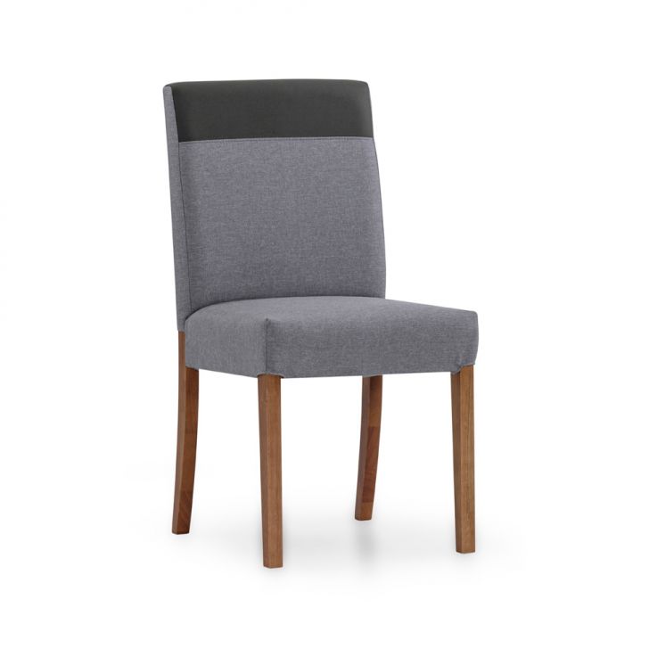 Cadeira Amaya Linho Cinza e Chumbo