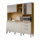 Armário de Cozinha Compacta 6 Portas e 3 Gavetas 182 cm Megan Freijó/Soft - Pallazio