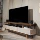 Rack Vivare Wood 1.8 3 Gavetas - Off White / Freijó - Germai