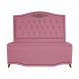Cabeceira mais Calçadeira Casal 140cm Para Cama Box Greta Suede Rosa - DS Estofados