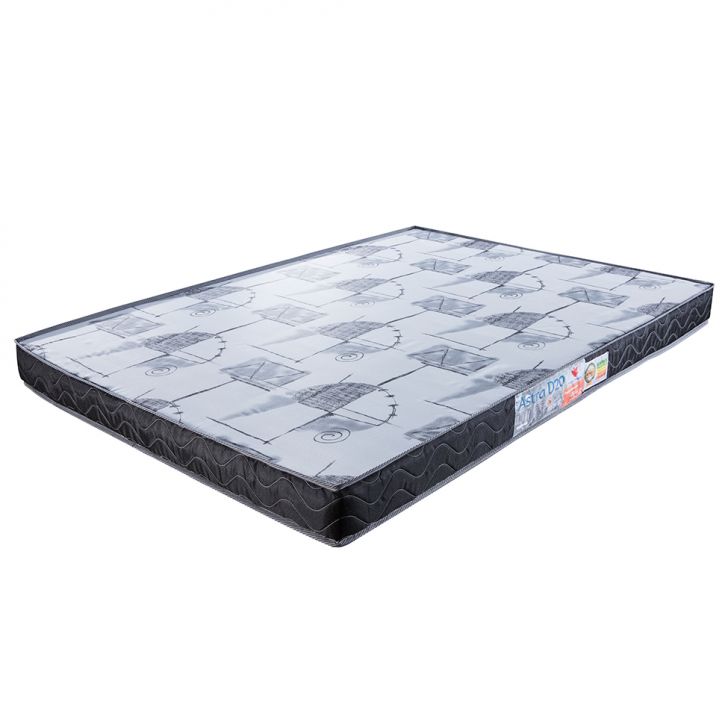 Colchão Casal De Espuma D20 Astra (14x138x188) Preto E Cinza