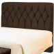 Cabeceira de Cama Box Casal 195cm Istambul Suede Marrom - DS Estofados