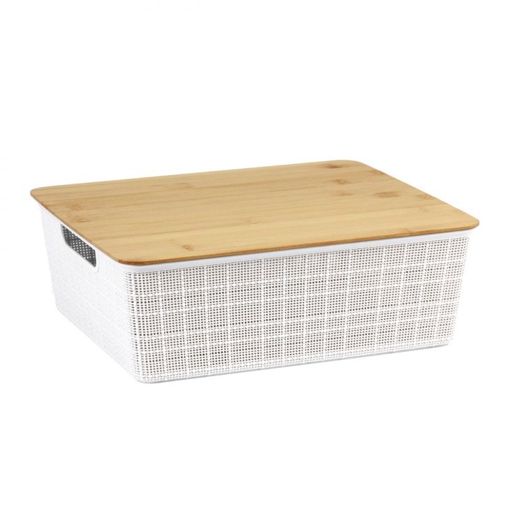 Caixa Organizadora com Tampa Oikos 12L Branca