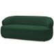 Sofá 2 Lugares Orgânico Sala de Estar Living 140cm Carmen F04 Veludo Verde - Lyam Decor