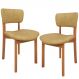 Kit 02 Cadeiras Para Sala de Jantar Cozinha Living Estofada Dara L02 Couríssimo Fendi - Lyam Decor