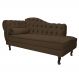 Recamier Diana 140cm Lado Direito Suede Marrom - Amarena Móveis