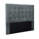 Cabeceira Decorativa Queen Size 1,60M Tropea Veludo Cinza G63 - Gran Belo
