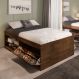 Cama de Casal Box Sapateira Moal Malbec
