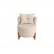 Poltrona Orgânica Curva Luna Boucle Bege - Montanaris Decor
