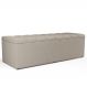 Calçadeira Recamier Baú Para Cama De Casal Queen Dália 195x50 cm W01 Linho Bege - Lyam
