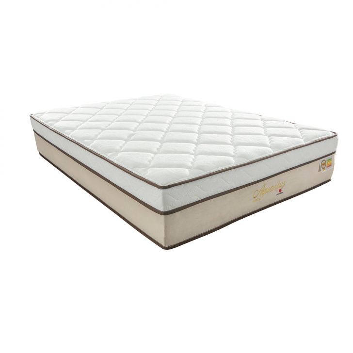 Colchão Casal Aquárius Molas Ensacadas (34x138x188) Branco E Bege