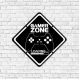 Placa Decorativa Gamer Zone Fundo Preto- Medio 30x30cm