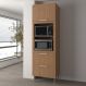 Paneleiro Torre Quente para Forno/Micro-ondas 1 Porta 2 Gavetas 80cm Multimóveis CR20443 Freijó