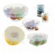 Kit 6 Tampas de Silicone Reutilizável Universal Elástica Multiuso Transparente