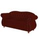 Namoradeira Chesterfield Merlô 2 Lugares Suede Bordô