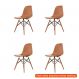 [OUTLET] Conjunto com 4 Cadeiras Eames DSW Terracota