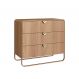 Cômoda Luna 3 Gavetas Hanover e Dourado