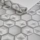 Papel De Parece Importado Lavavel Geometrico 3d Cinza
