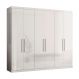 Guarda-Roupa Casal Venice com Prateleiras 6 Portas 2 Gavetas Branco