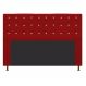 Cabeceira Estofada Dama 160 cm Queen Size Com Strass Suede Vermelho - Amarena Móveis